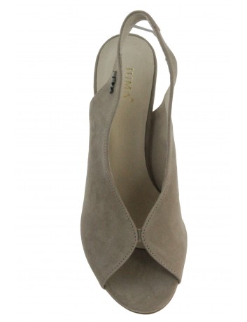 Skórzany sandał damski JUMA 2811 beżowy