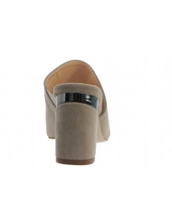 Skórzany klapek damski JUMA 2825 beżowy