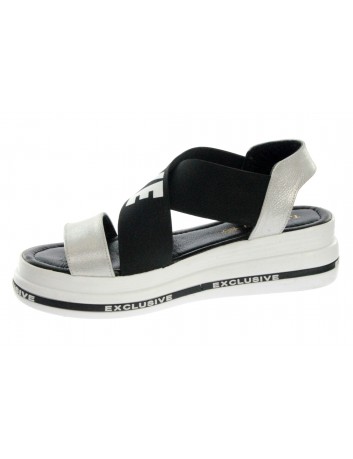 Skórzany sandał damski T.Sokolski BK L21-338 srebrny