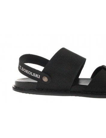 Sandał męski skórzany PAN L21-928 czarny